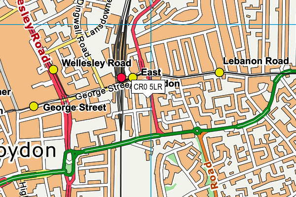 CR0 5LR map - OS VectorMap District (Ordnance Survey)