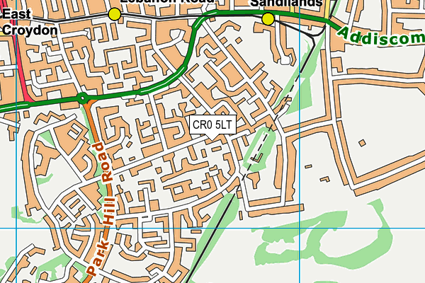 CR0 5LT map - OS VectorMap District (Ordnance Survey)
