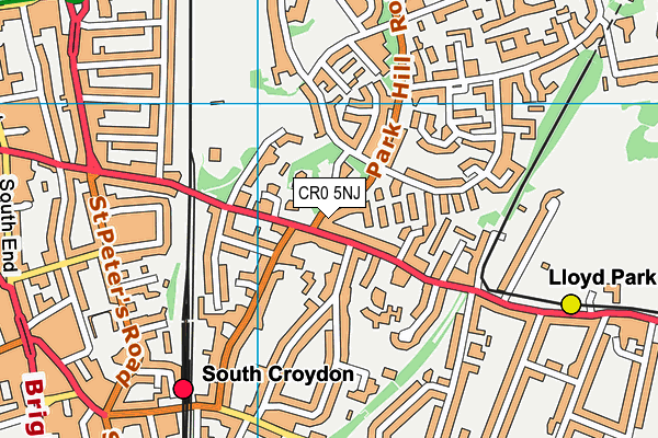 CR0 5NJ map - OS VectorMap District (Ordnance Survey)