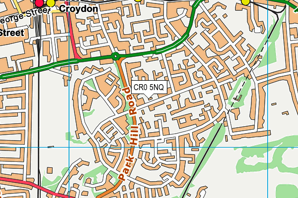 St Matthews Church Hall map (CR0 5NQ) - OS VectorMap District (Ordnance Survey)