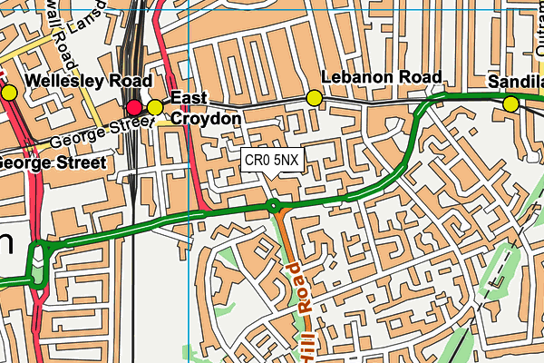 CR0 5NX map - OS VectorMap District (Ordnance Survey)