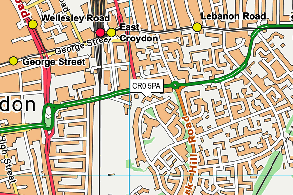 CR0 5PA map - OS VectorMap District (Ordnance Survey)