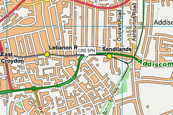 CR0 5PH map - OS VectorMap District (Ordnance Survey)