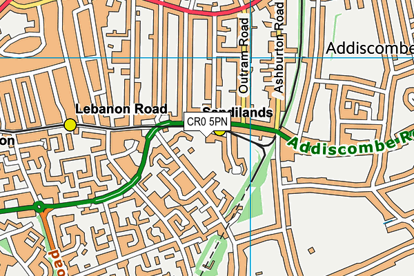 CR0 5PN map - OS VectorMap District (Ordnance Survey)