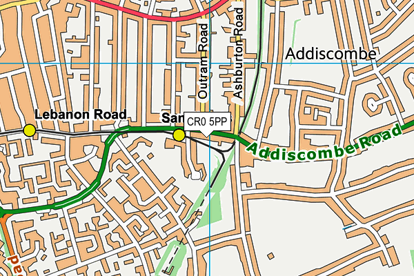 CR0 5PP map - OS VectorMap District (Ordnance Survey)