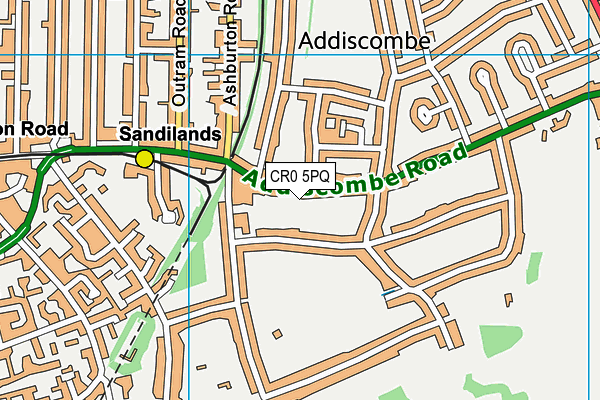 CR0 5PQ map - OS VectorMap District (Ordnance Survey)