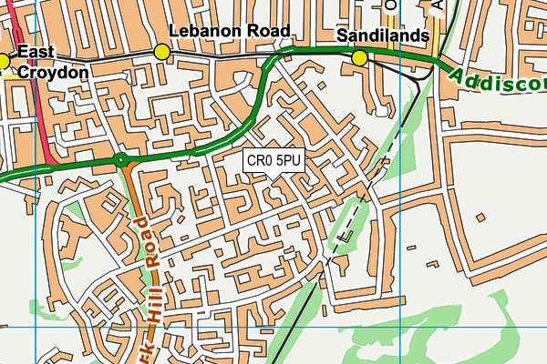 CR0 5PU map - OS VectorMap District (Ordnance Survey)