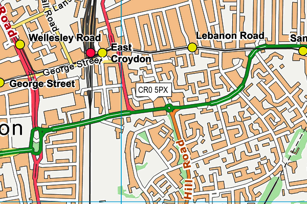 CR0 5PX map - OS VectorMap District (Ordnance Survey)