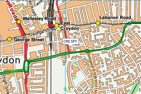 CR0 5PY map - OS VectorMap District (Ordnance Survey)