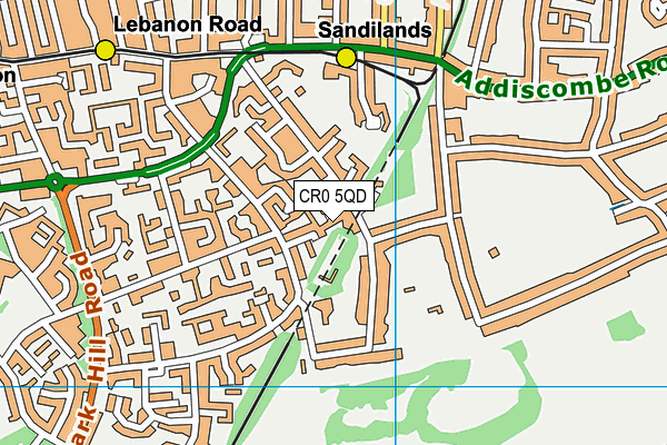 CR0 5QD map - OS VectorMap District (Ordnance Survey)