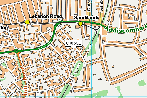 CR0 5QE map - OS VectorMap District (Ordnance Survey)