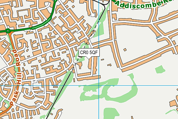 CR0 5QF map - OS VectorMap District (Ordnance Survey)