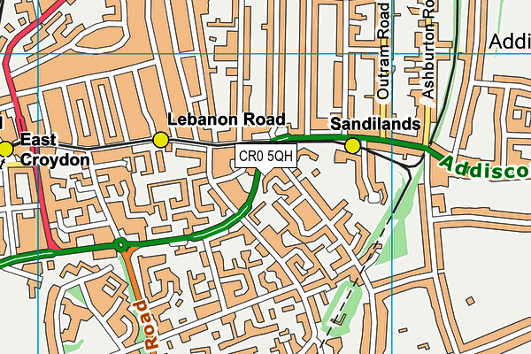 CR0 5QH map - OS VectorMap District (Ordnance Survey)