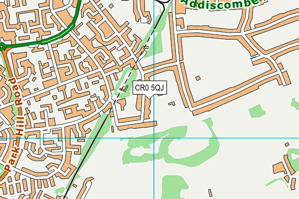CR0 5QJ map - OS VectorMap District (Ordnance Survey)