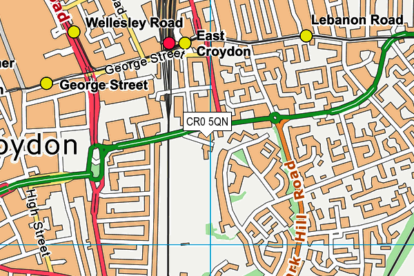 CR0 5QN map - OS VectorMap District (Ordnance Survey)