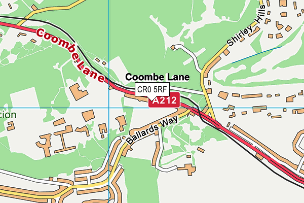 CR0 5RF map - OS VectorMap District (Ordnance Survey)