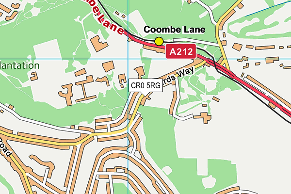 CR0 5RG map - OS VectorMap District (Ordnance Survey)