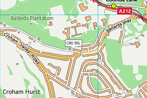 CR0 5RL map - OS VectorMap District (Ordnance Survey)