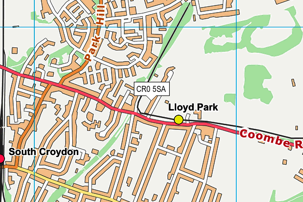 CR0 5SA map - OS VectorMap District (Ordnance Survey)