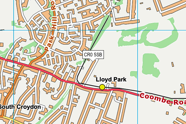 CR0 5SB map - OS VectorMap District (Ordnance Survey)