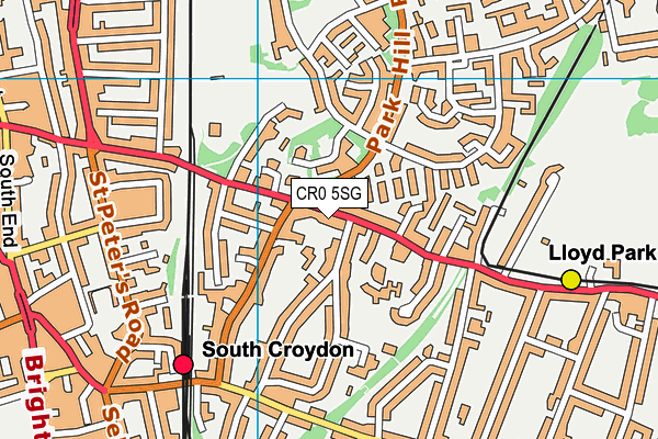 CR0 5SG map - OS VectorMap District (Ordnance Survey)