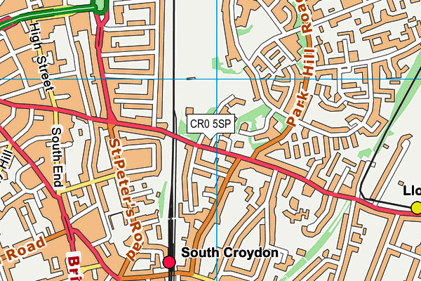 Aspire Learning map (CR0 5SP) - OS VectorMap District (Ordnance Survey)
