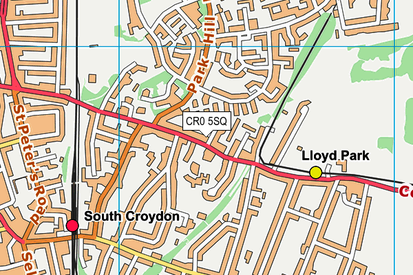 CR0 5SQ map - OS VectorMap District (Ordnance Survey)