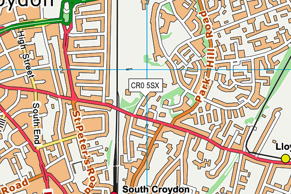 Cambridge Tutors College map (CR0 5SX) - OS VectorMap District (Ordnance Survey)