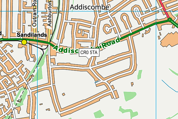 CR0 5TA map - OS VectorMap District (Ordnance Survey)