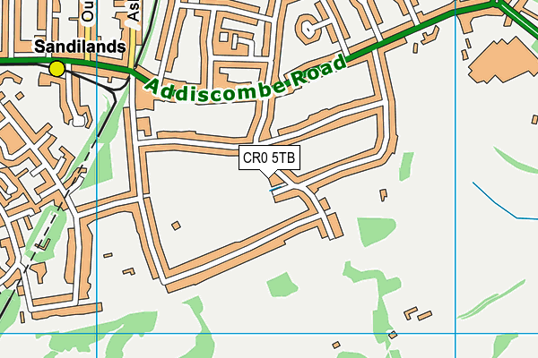 CR0 5TB map - OS VectorMap District (Ordnance Survey)