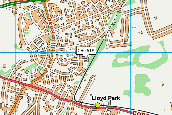 CR0 5TS map - OS VectorMap District (Ordnance Survey)