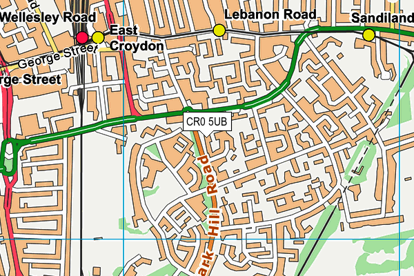 CR0 5UB map - OS VectorMap District (Ordnance Survey)