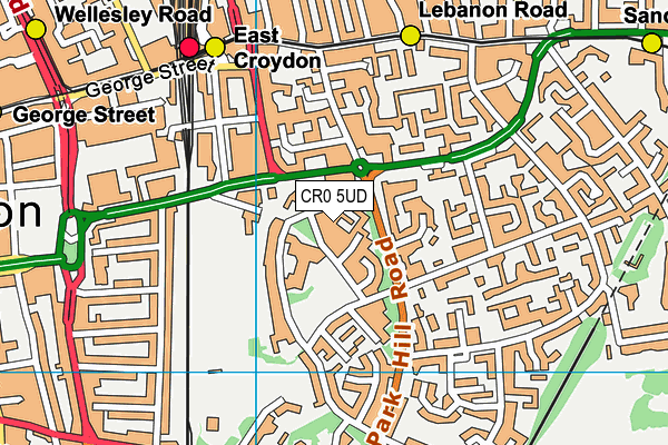 CR0 5UD map - OS VectorMap District (Ordnance Survey)