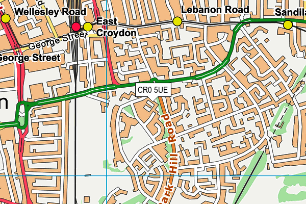 CR0 5UE map - OS VectorMap District (Ordnance Survey)