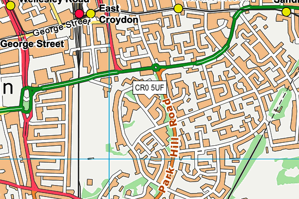 CR0 5UF map - OS VectorMap District (Ordnance Survey)