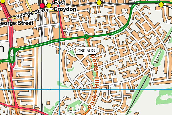 CR0 5UG map - OS VectorMap District (Ordnance Survey)