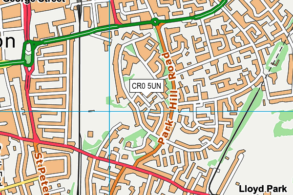 CR0 5UN map - OS VectorMap District (Ordnance Survey)