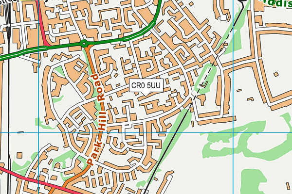 CR0 5UU map - OS VectorMap District (Ordnance Survey)