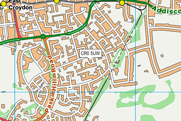 CR0 5UW map - OS VectorMap District (Ordnance Survey)