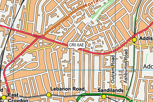 CR0 6AE map - OS VectorMap District (Ordnance Survey)