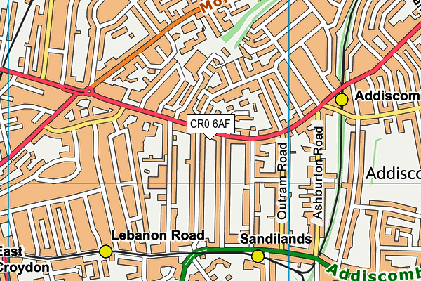 CR0 6AF map - OS VectorMap District (Ordnance Survey)