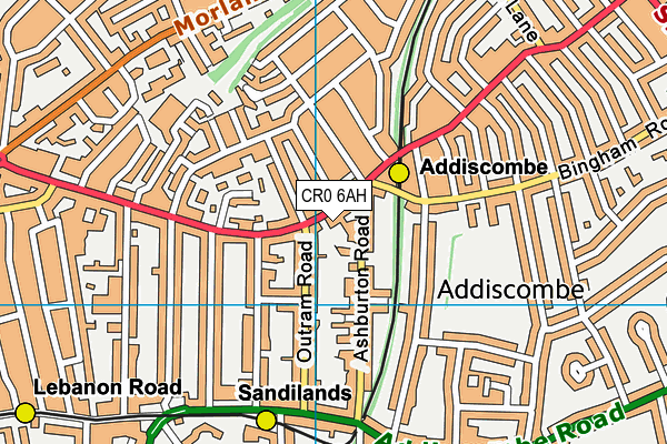 CR0 6AH map - OS VectorMap District (Ordnance Survey)