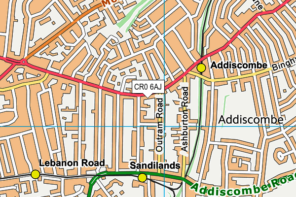 CR0 6AJ map - OS VectorMap District (Ordnance Survey)