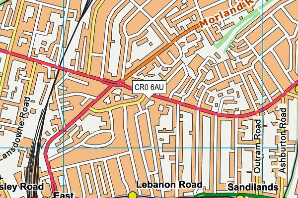 CR0 6AU map - OS VectorMap District (Ordnance Survey)