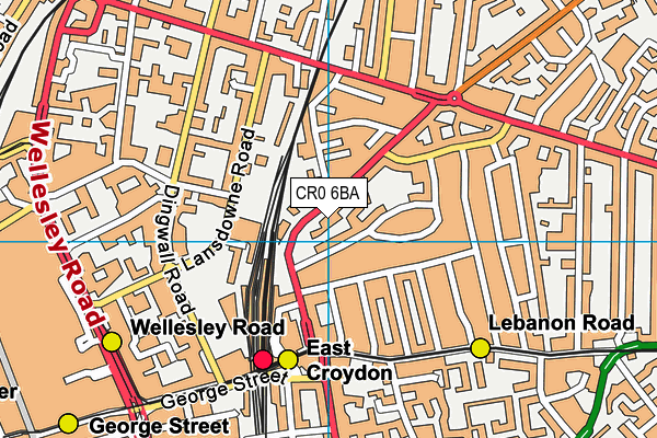 Energie Fitness (Croydon) (Closed) map (CR0 6BA) - OS VectorMap District (Ordnance Survey)