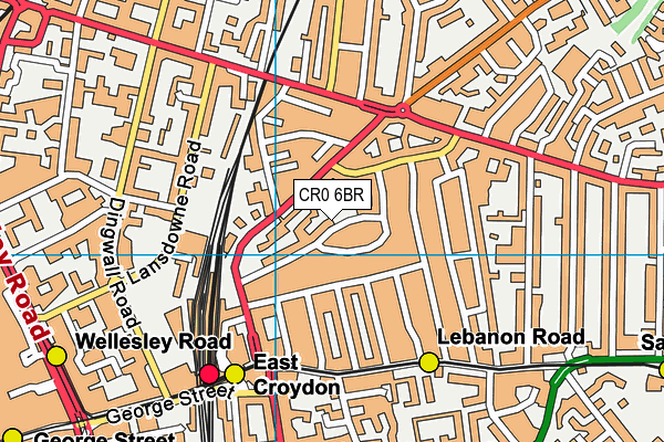 CR0 6BR map - OS VectorMap District (Ordnance Survey)