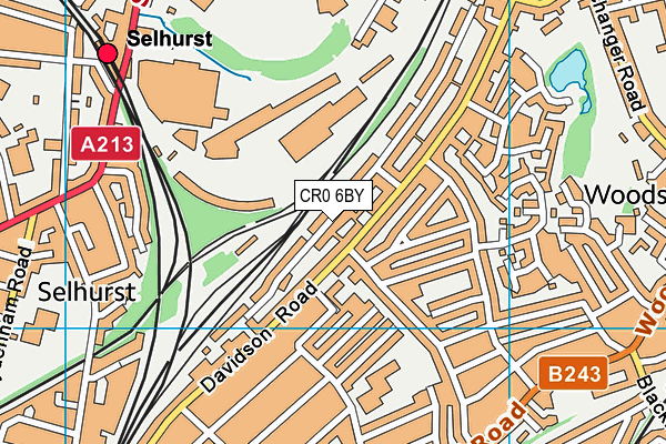 CR0 6BY map - OS VectorMap District (Ordnance Survey)