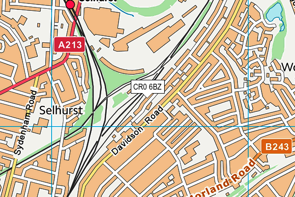 CR0 6BZ map - OS VectorMap District (Ordnance Survey)