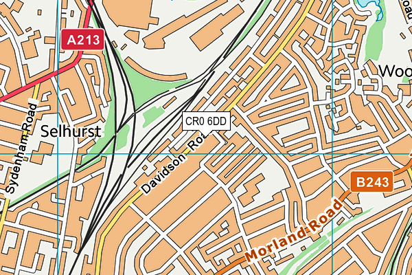 CR0 6DD map - OS VectorMap District (Ordnance Survey)