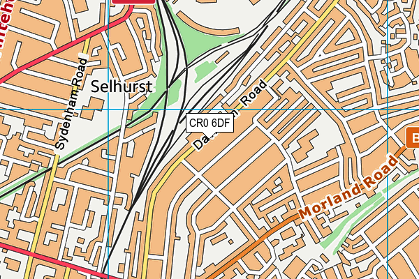 CR0 6DF map - OS VectorMap District (Ordnance Survey)